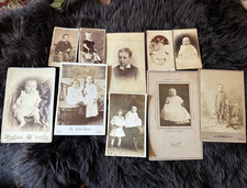 Lot of 10 Antique Cabinet Card Photos Children  Baby Portraits Victorian