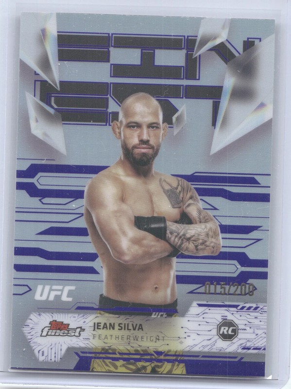 2025 Topps Finest UFC Jean Silva #200 Blue Refractor RC 015/200