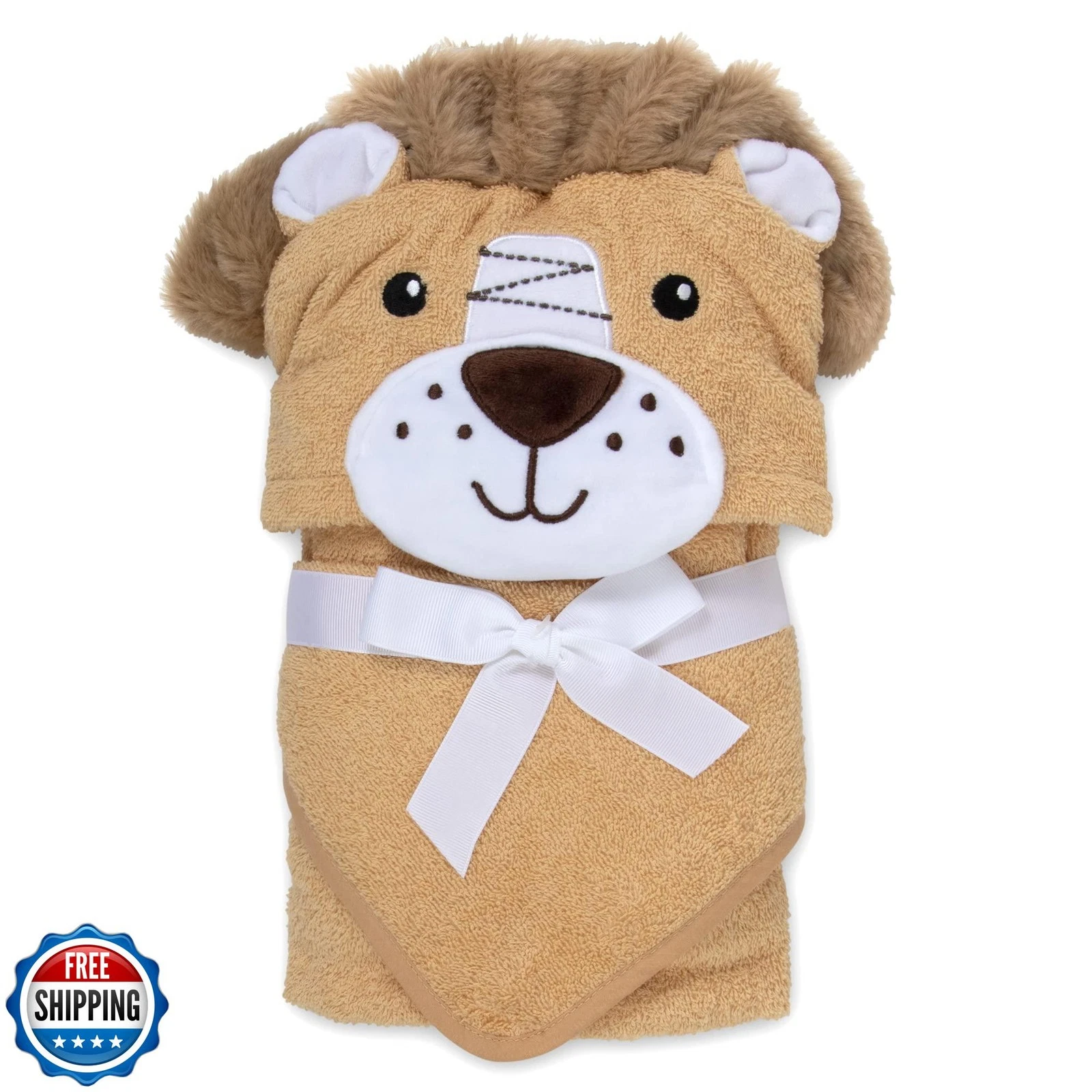 Baby Animal Hooded Towel and Washcloth Set for Newborns, Infants, Toddlers Bo