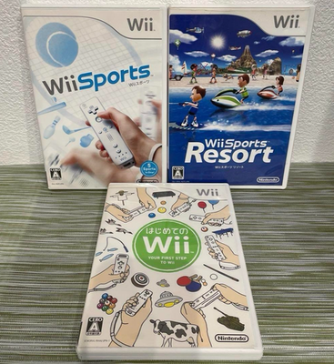 Lot 3 Wii Sports & Wii Sports Resort & Wii Play set Nintendo Wii