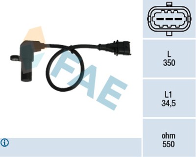 FAE Kurbelwellensensor Impulsgeber 79069 für OPEL VECTRA CC J96 Caravan ASTRA
