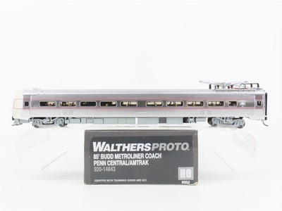 HO Walthers Proto 920-14843 PC/AMTK Budd 85' Metroliner Electric w/ DCC & Sound 