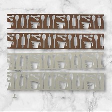 Creative Memories Baking Fun 12  Border Cardstock Scrapbook Die Cut Shapes, 4 Pc