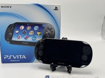 Sony PS Vita PCH-1000 PCH 1000 Konsole Crystal Black in Box Japan Sehr Gut