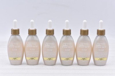 Lot of 6 Ogx Youth Enhancing + Sake Essence Rejuvenating Hair Elixir 3.8oz