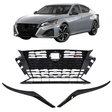 Front Bumper Grille Grill For 2023-2025 Nissan Altima SR W/ Black Molding Trim