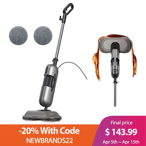 Electric Spin Scrub Steam Cleaner Mop 
