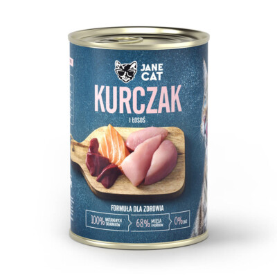 Jane Cat ADULT HÜHNCHEN LACHS 400g feuchte Nahrung für Katzen ohne Getreide