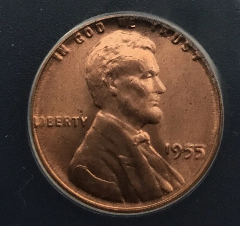 1955 P Lincoln Wheat 1C Poor Man’s DDO Retained Cud + Die Breaks MS60 Details - Image 3 of 4