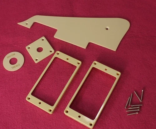 59 Les Paul Pickguard , Toggle Plate  Mounting Rings Jack Plate Cream Set