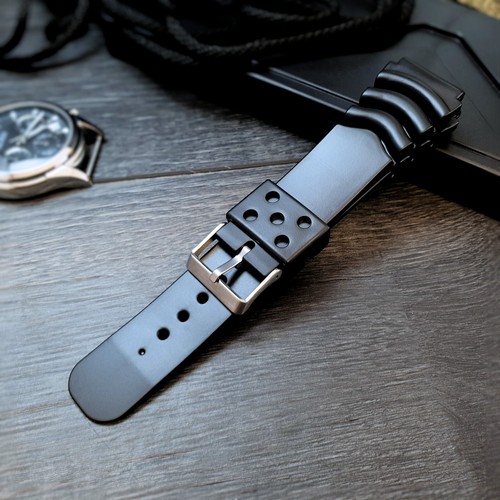 Black Rubber Divers Watch Strap Seiko Z18 Z20 Z22 - Picture 2 of 8