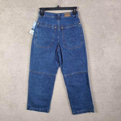 Utility Jeans Youth Boys 12 Relaxed Straight Dark Wash Blue Denim Cotton NEW - Picture 4 of 11