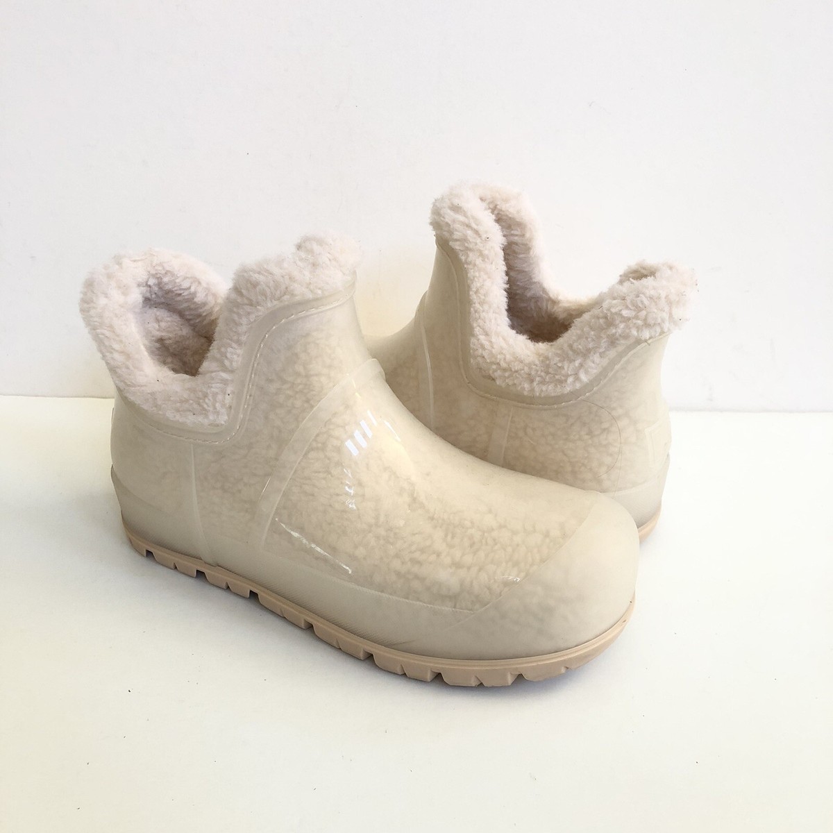 UGG RAINCLOUD NATURAL WATERPROOF RUBBER RAIN BOOTS US EU 40 UK