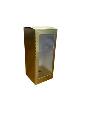 10 X GOLD WINE GLASS BOXES, DISPLAY BOX FOR WINE