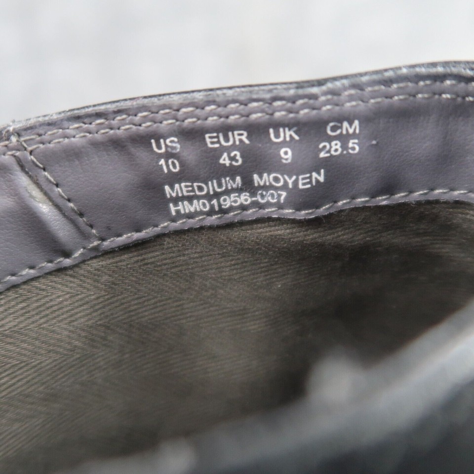 Hush Puppies Shoes Mens 10 Ankle Boots Shepsky Black Leather Zip Dress