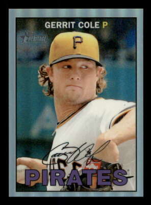 2016 Topps Heritage Chrome Refractor (1:43) #425 Gerrit Cole Pirates 413/567
