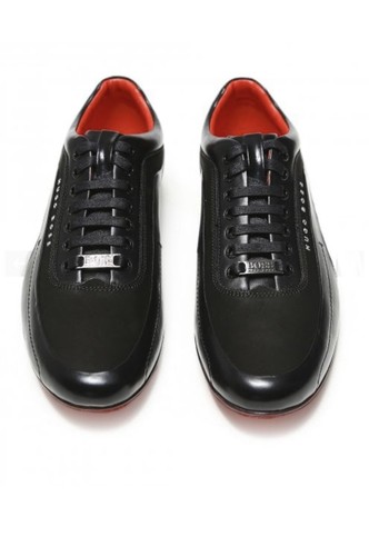 Hugo Boss Black Leather Sneakers Men's 