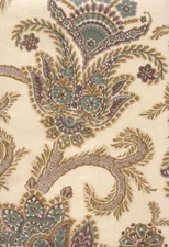 Wallpaper Classic Jacobean Floral on Gold background, 56 sq ft / bolt