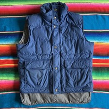Vintage 80s/90s REI Men  s Goose Down Vest Navy Blue Size Large