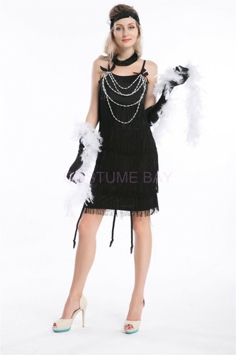 1920s Charleston Gangster Flapper Womens Fancy Dress Headband Holloween Costume - Picture 46 of 57