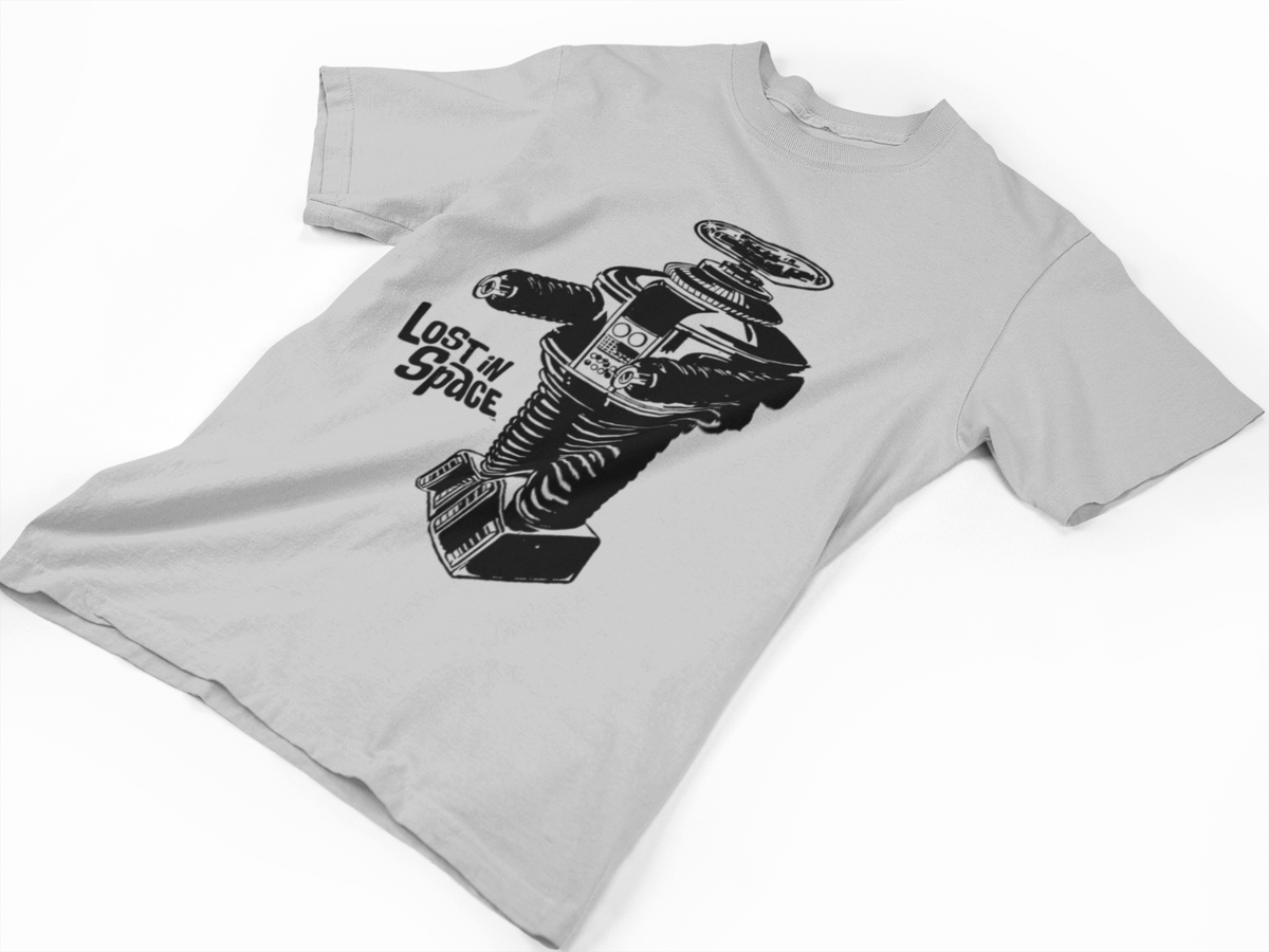 【2plan】Light Robot Printing Short Sleeve T-shirt 2plan】Light Robot Printing Short Sleeve T-shirt Light Robot