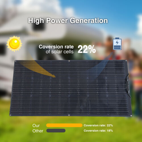 400W Watt flexibles Solarpanel-Kit für Camping Zuhause Wohnmobil Akku Laderegler - Bild 6 von 12