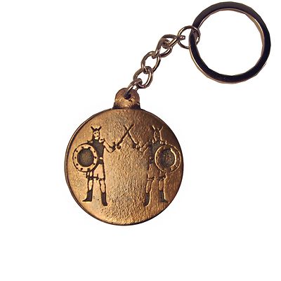 Schlüsselanhänger Sternzeichen Zwillinge Bronze Handschmeichler  Keychain zodiac