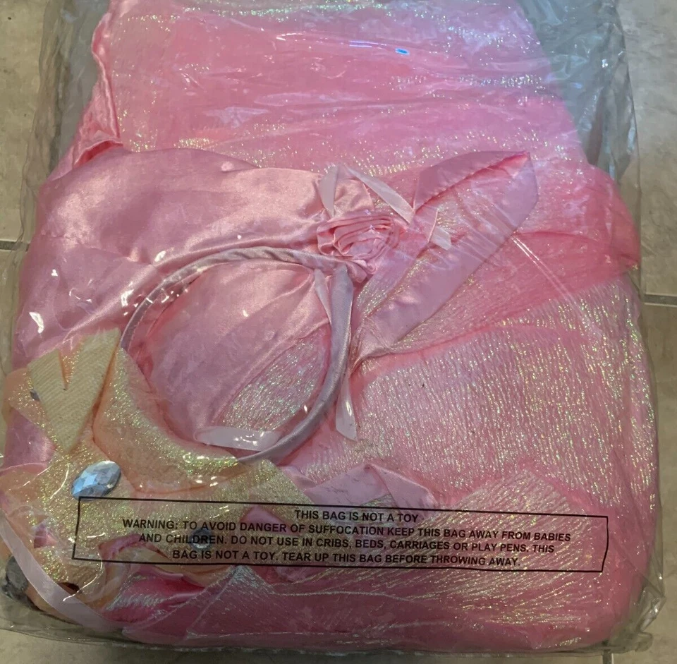 粉红色公主礼服和皇冠服装女式 6-12 全新零售包装 Rasta Imposta — 第 2/2 张图片