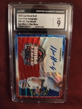 SAM HOWELL 2002 LEAF METAL DRAFT PRIDE RED WHITE BLUE WAVE 6/7 AUTO CGC 9/10