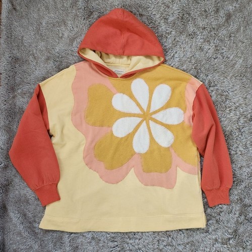 Free People Clover Sweatshirt In Orange Combo Women's Size Small - Picture 2 of 11
