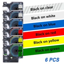 6PK Dymo D1 45013 45010 Label Tape for DYMO LabelManager 280 350 420P 450 Duo