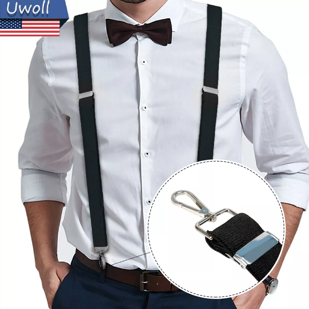 Men s Suspender Y Back Adjustable Heavy Duty Elastic Y Shaped