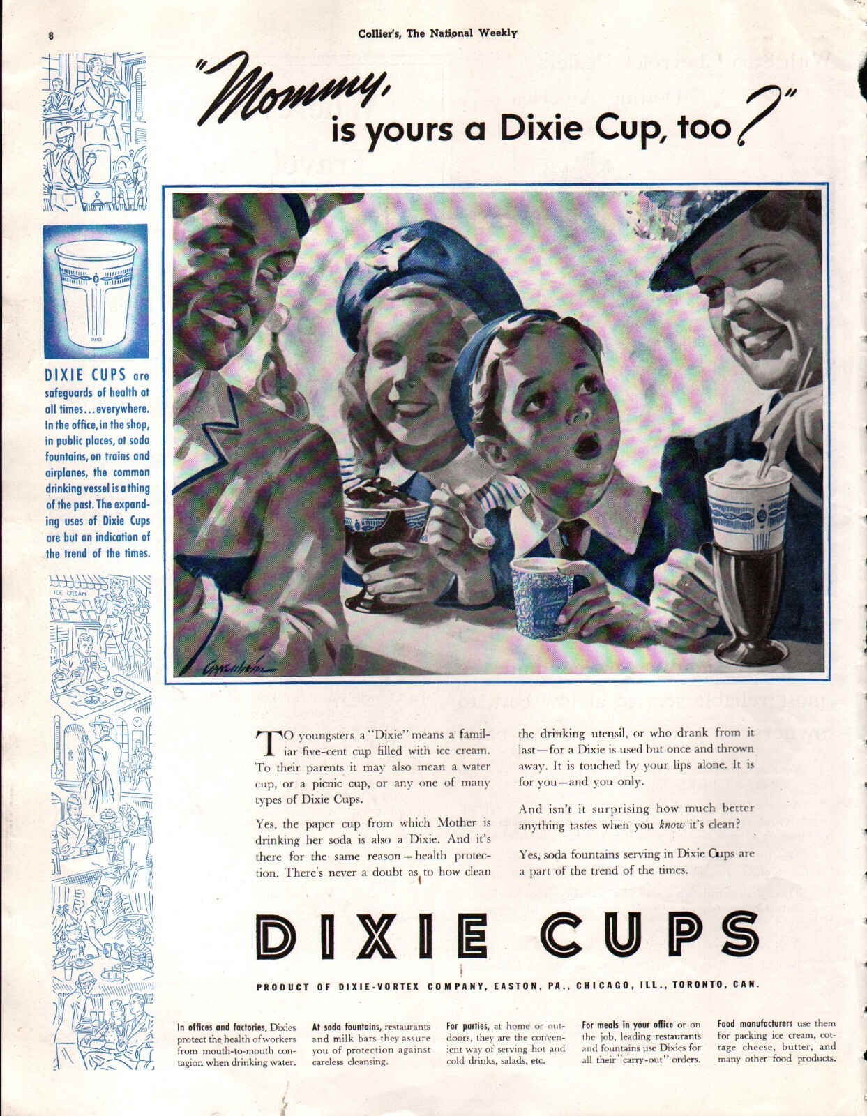 1941 Vintage ad Dixie Cups retro Paper Cups Easton, PA Art 12/28/22 eBay