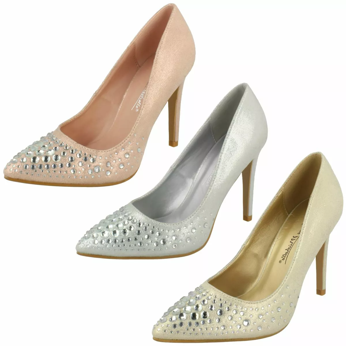 Diamante clearance court shoes