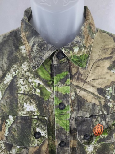 Game Winner Camo Green Lined Hunting Shirt Men's Size L - Picture 3 of 7
