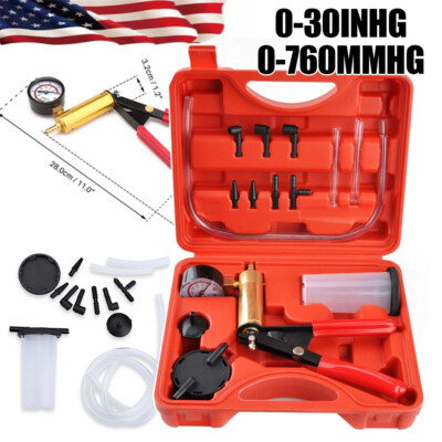 #ad Car Brake Bleeding Kit Handheld Vacuum Pump Pressure Tester Tools with Adapters $20.15