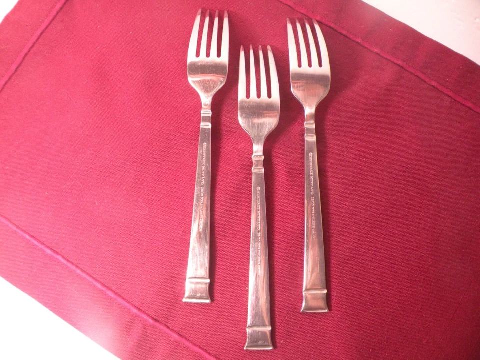 3 tenedores de cena Heritage Mint Ltd BENTLEY acero inoxidable brillante 18/10 cubiertos 7 3/4" Foto 4 de 4