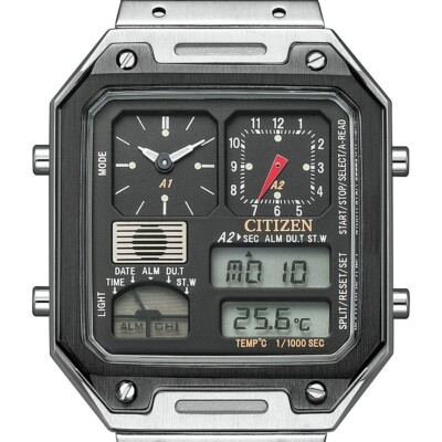 CITIZEN COLLECTION JG2126-69E RECORD LABEL Thermo Watch Ana-Digi