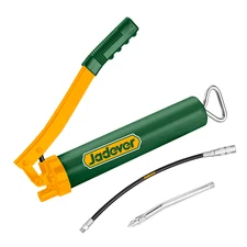 Jadever 14oz Grease Gun with 12-Inch Flexible Hose & Bend Spout