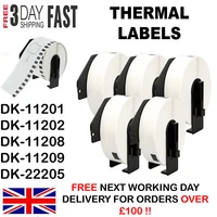 Thermal Labels fits Brother DK-11201 11202 11203 DK11204 DK11208 DK11209 DK22205