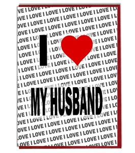 Biglietti D Auguri Compleanno Scheda I Love Mio Marito Ebay