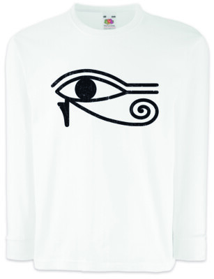 EYE OF RA I SIGN Kinder Langarm T-Shirt Horus Pharao Falcon Sun God Egyptian