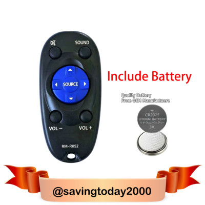 Replaced Remote Control RM-RK52 For JVC Car Stereo RM-RK50 --Include Battery