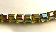 Swarovski Crystal Cubes 6mm  288 pcs  Lime AB 5601