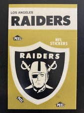 1983 Fleer Team Action Football Sticker Los Angeles Raiders Logo Schedule