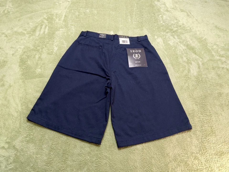 Pantalones Cortos Uniforme IZOD Niña Escuela Talla-18 Reg Azul Oscuro Chino Nuevos con Etiquetas Foto 2 de 4