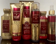 Bath & Body Works LOT OF 6 LUMINOUS Mist~Shimmer~Lotion~Shower Gel~Wash~Cream