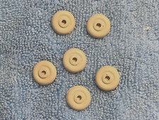 6 white rubber TIRES 5/8" od new w/old look ARCADE KENTON Hubley cast iron toy