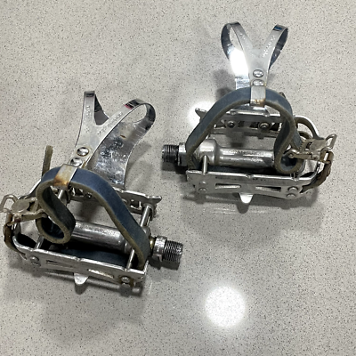 Pédales Vintage Campagnolo Avec Cale-pieds Christophe Pour Vélo De Route