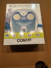 Conair Body Benefits Active Life Waterfall Foot Bath Spa - Lights Bubbles & Heat